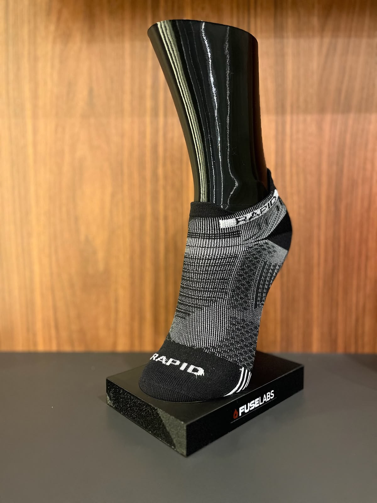 MEIA CURTA RAPID PRETA FIO DUPLO — foto 2